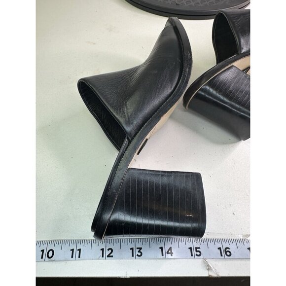 VTG Guess Chunky Mule Loafers Black Open Square Toe Y2K 90s Sandals Sz 7.5 M - Picture 10 of 10